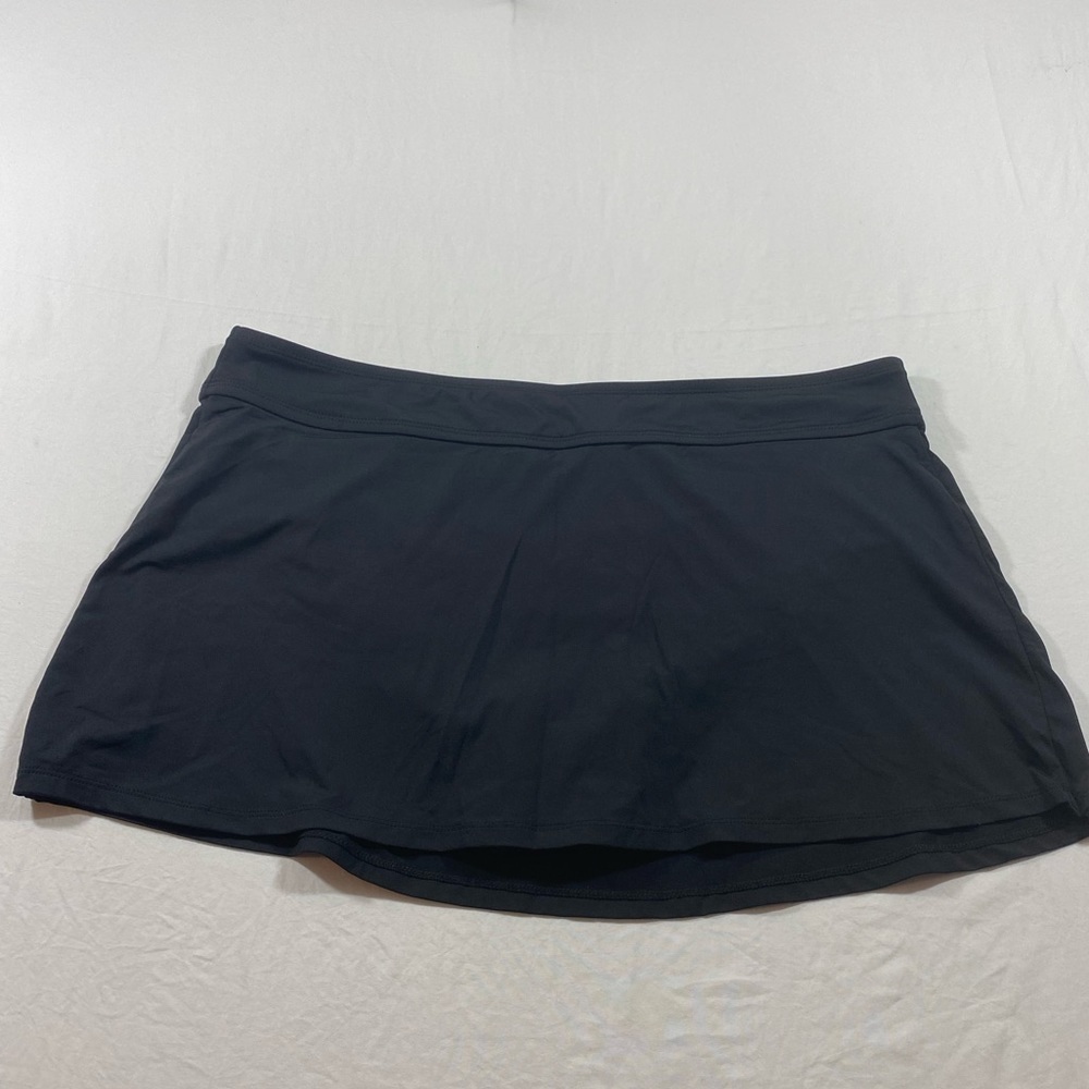 Mynah Swim Skirt woman’s 16W swimsuit black elastic waist Panty liner skirt
